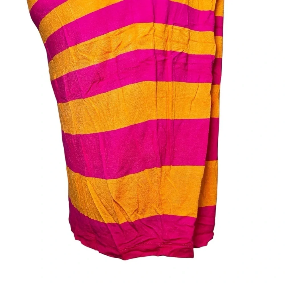 Calvin‎ Klein Striped Pink Orange Drawstring Waist Casual Dress - Picture 7 of 15